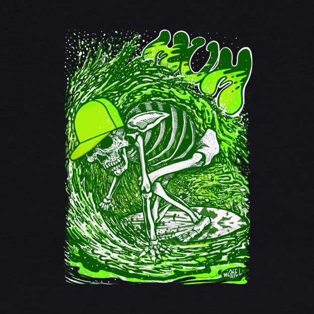 Surfer Skeleton by miskedesign by miskel